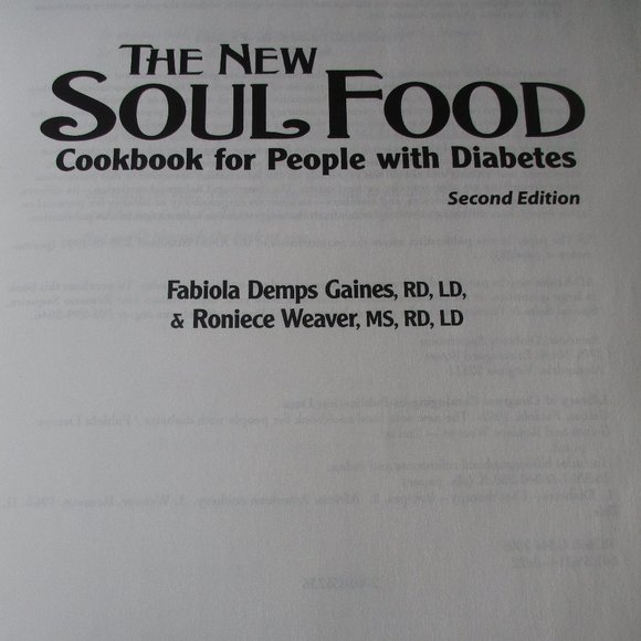 The New SOUL FOOD Cookbook for People with Diabetes - Picture 3 of 3